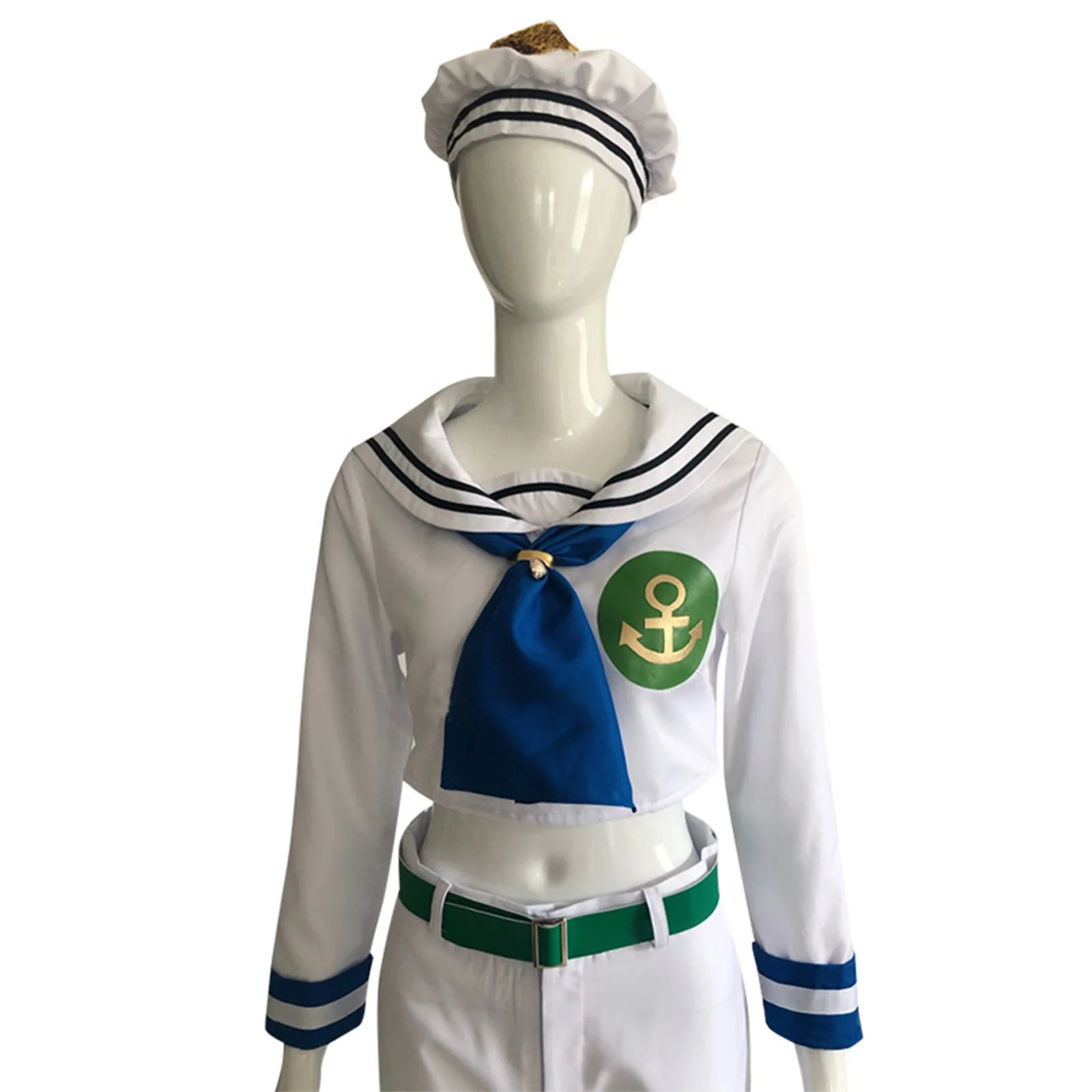 Anime bizarre Abenteuer Higa shikata Josuke Cosplay Kostüm Marine Uniform Hemd Mann Frau Halloween Seemann Anzug