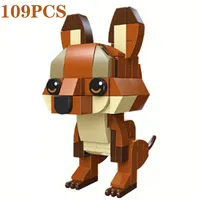 109PCS Kangaroo Building Blocks Cute Animal Model Assembled Model Bricks Toys Children's DIY Educational Toy Birthday Gift