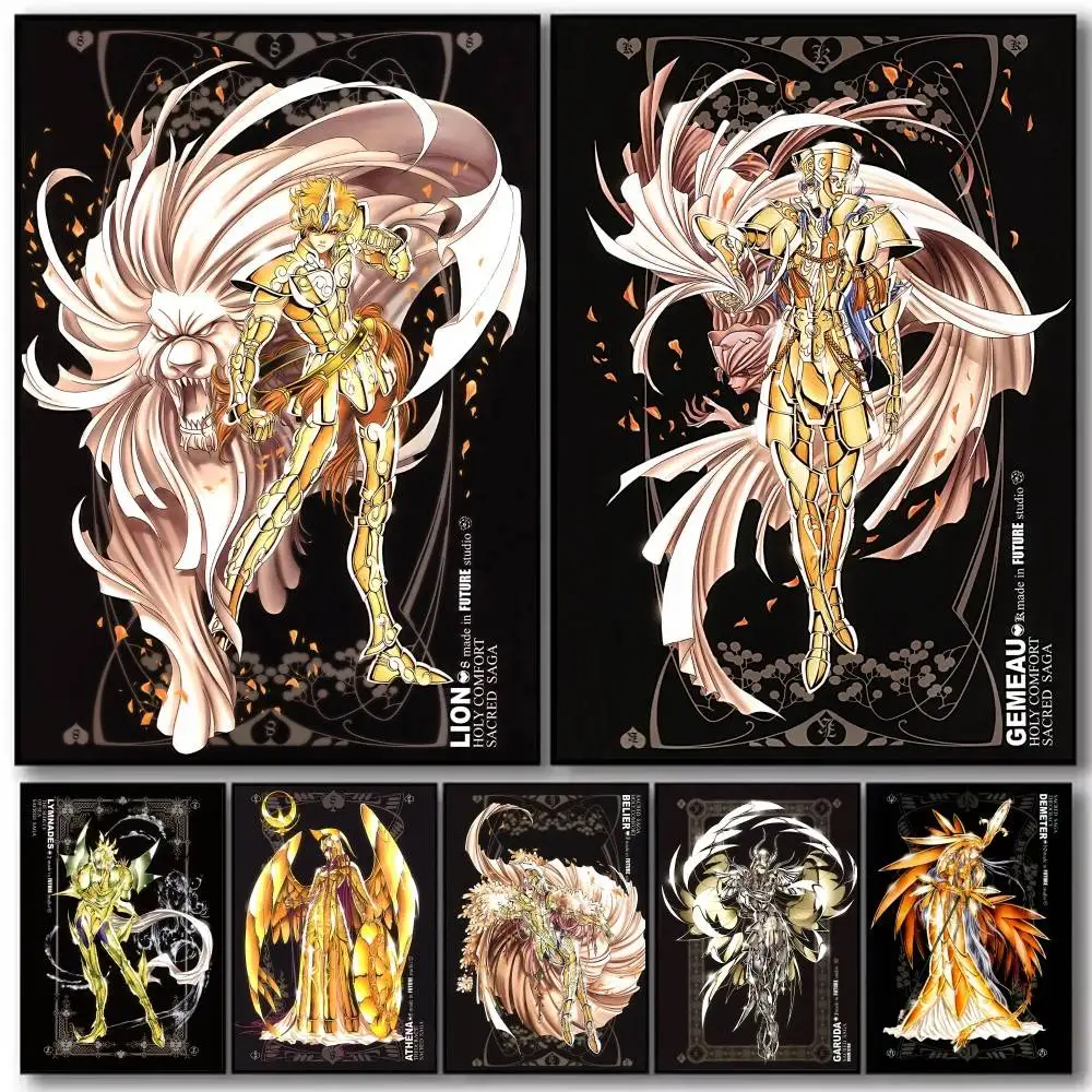 Saint Seiya Anime Poster Art With Prints Home Bedroom Living Room Decoration Gift