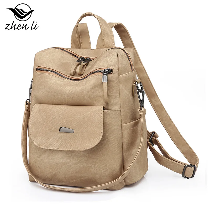 

PU Leather Backpack Purse For Women Fashion Multipurpose Design Handbag Ladies Shoulder Bags Travel Backpack back to school y2k