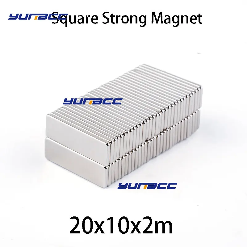 20x10x2 N35 Ima Neodymium Super Strong Magnets The Refrigerator Square Magnet Balls Imas Magnetic Brackets Solder Magnit Aimant