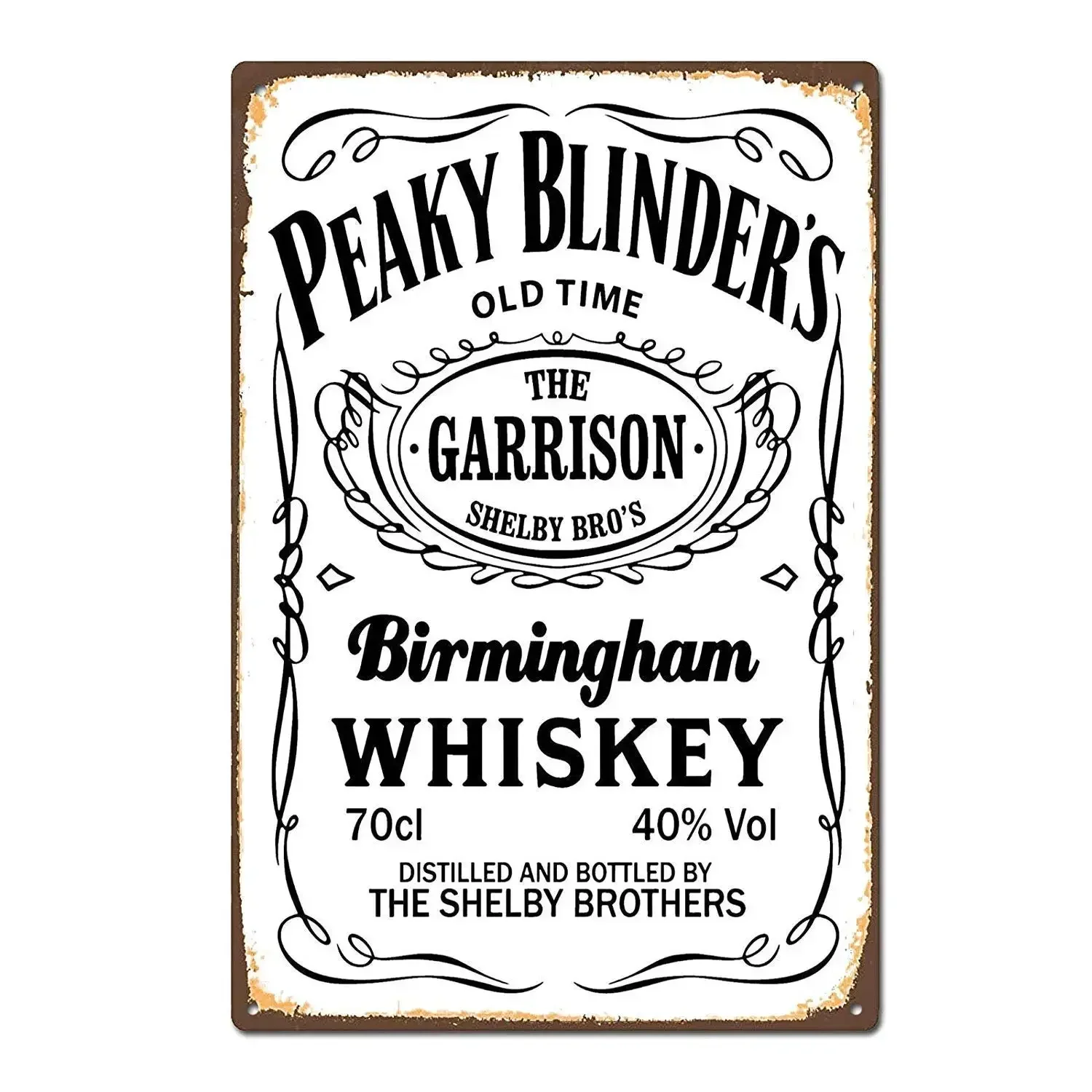 Garrison Peaky Blinders Whiskey Vintage Retro Metal Tin Sign Wall Plaque Poster Nostalgic Art Decoration  home decor
