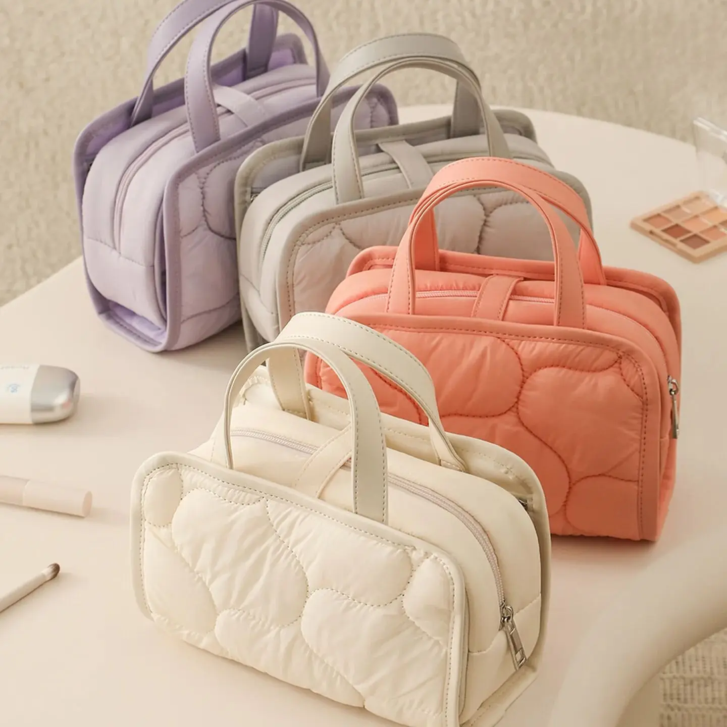 

Косметичка 2-в-1 для женщин, дорожная сумочка для косметики, туалетных принадлежностей, мешочек для мытья, плюшевый органайзер для хранения ручек