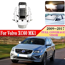 Car Full Cover Sunshades For Volvo XC60 2009~2017 2013 2014 2015 2016  Auto Windshield Anti-UV Sun Protection Visor Accessories