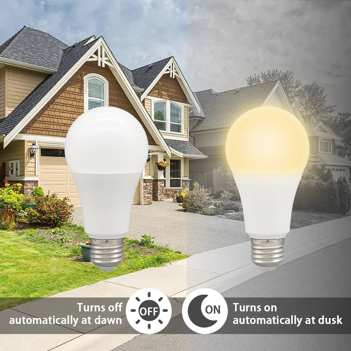 Dusk to Dawn Light Bulb Sensor Control Led Bulb Light  AC 220V 110V 10W E27 B22 for The Entrance of Underground Garage