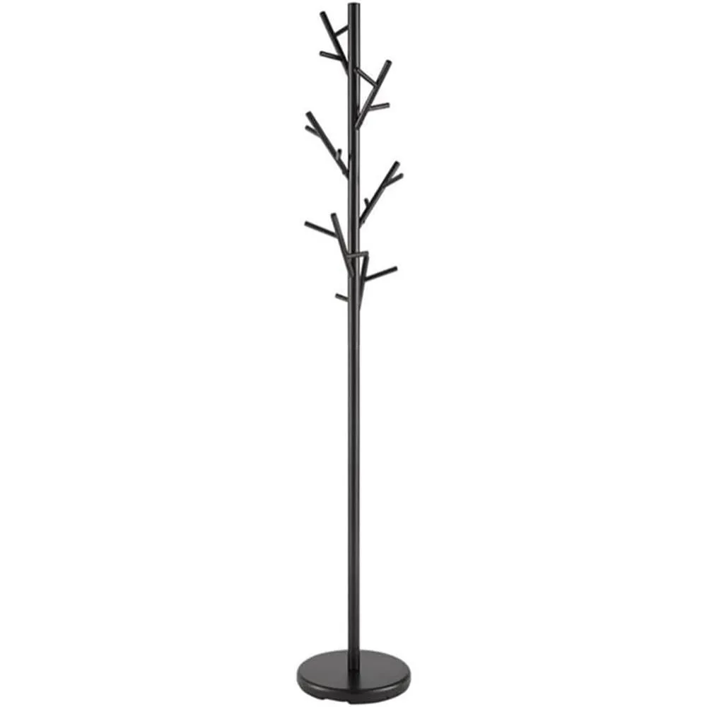 

Contemporary Round Base Coat Rack in Black