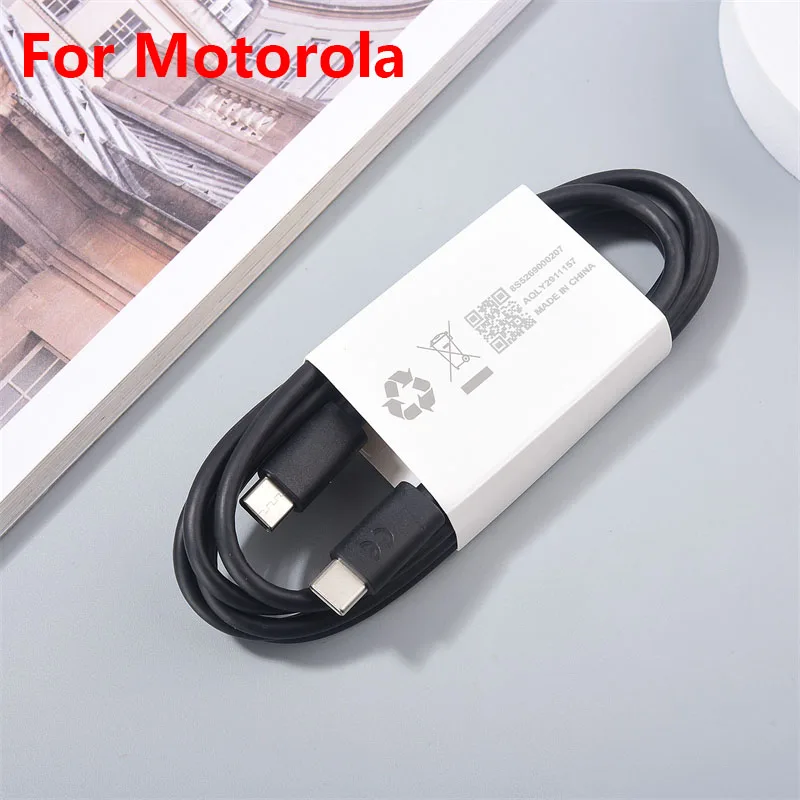 For Motorola 1M USB C to Type C Fast Turbo Charging Cable 30W 33W 50W 68W For Moto Edge 40 30 Ultra 50 Pro Razr50 G72 G85 G24