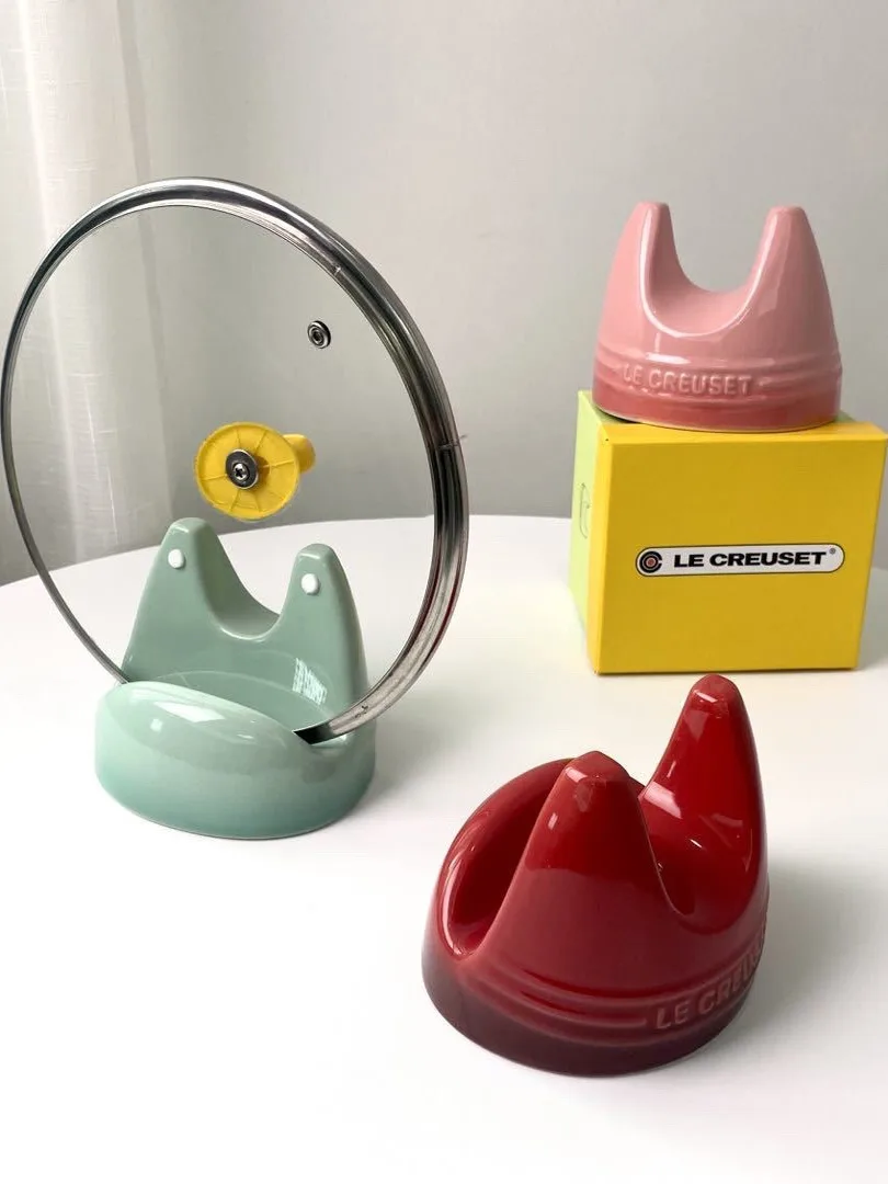  LE Ceramics Kitchen Storage Rack Pot Lid Holder Cutting Board Stand Soup Spoon Rest Iron Cast Pot Lid No Drilling Ne...