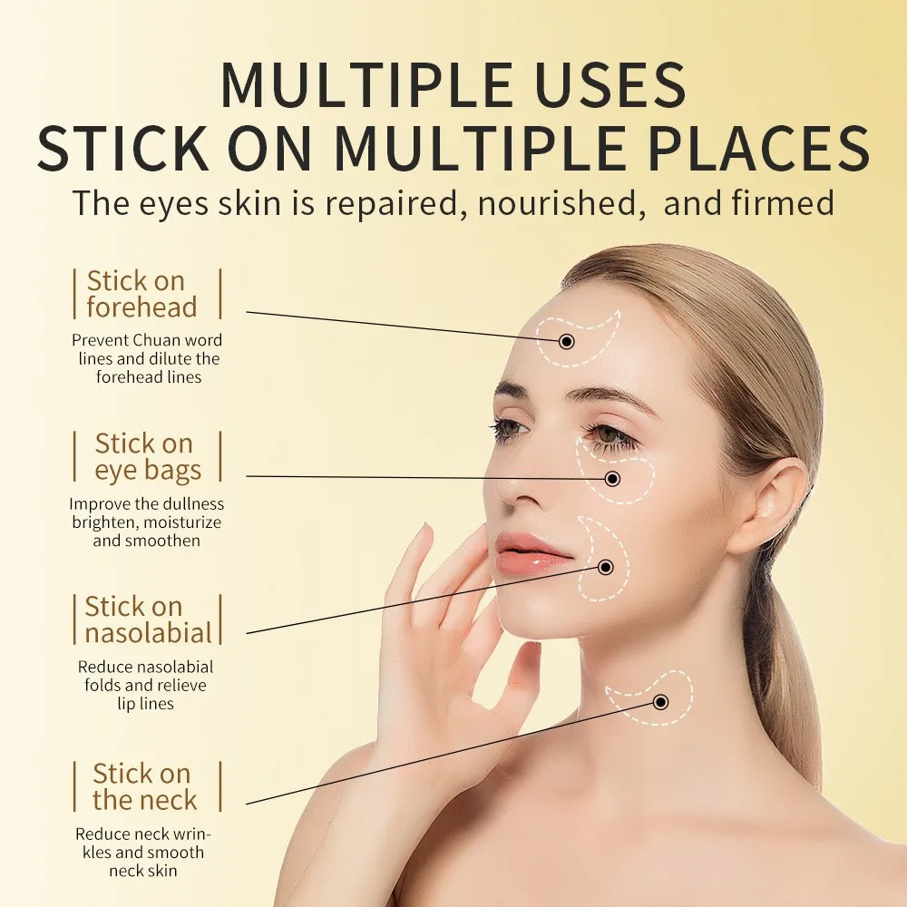 60 قطعة الكولاجين الذهبي الأفوكادو ترطيب قناع عين ترطيب إزالة الهالات السوداء تنعيم العناية ببشرة العين