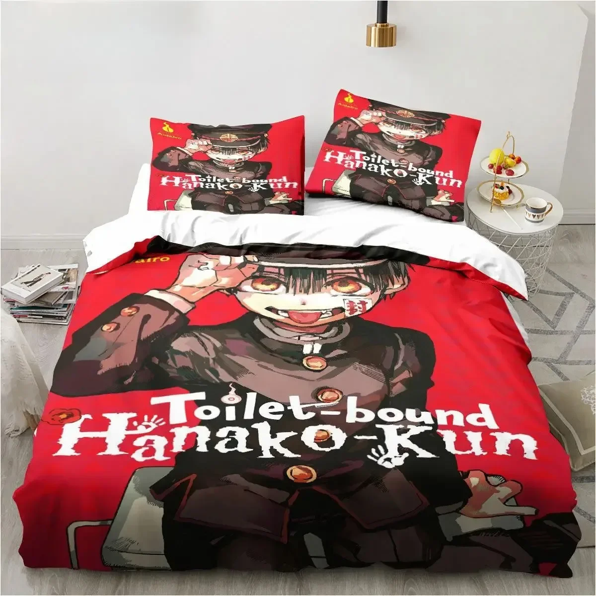 

Anime Toilet-Bound Hanako-kun 3D Printed Bedding Set Duvet Covers Pillowcases Comforter Bedding Set Bedclothes Bed Linen