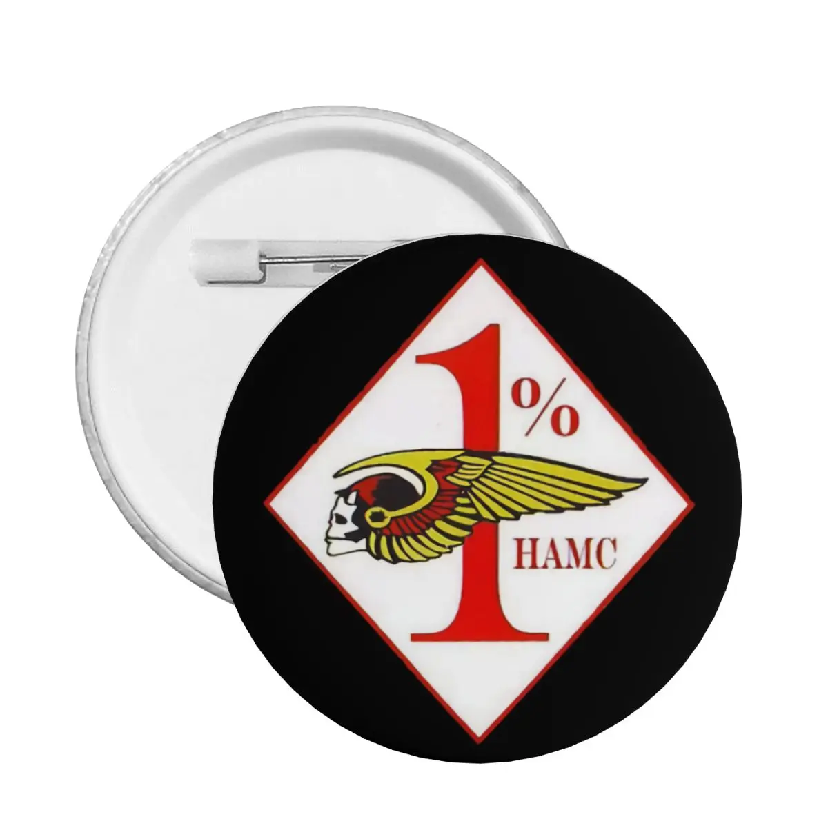 

Customize Motorcycle Logo Hells Angels Button Pin for Hats Badges Brooches Pinback Gift