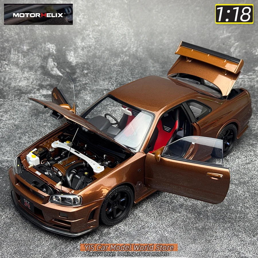MOTORHELIX MH 1:18 scale collection R34 EK9 W221 S2000 FD2 FL5 metal car model Holiday gift collection