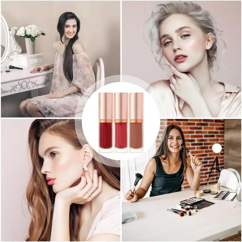 Matte Lipgloss Fluweel Vochtinbrengende, Langdurige Vloeibare Lippenstift, Niet-Plakkerige Lipcosmetica Met Hoge Pigmentkleurige Make-Up