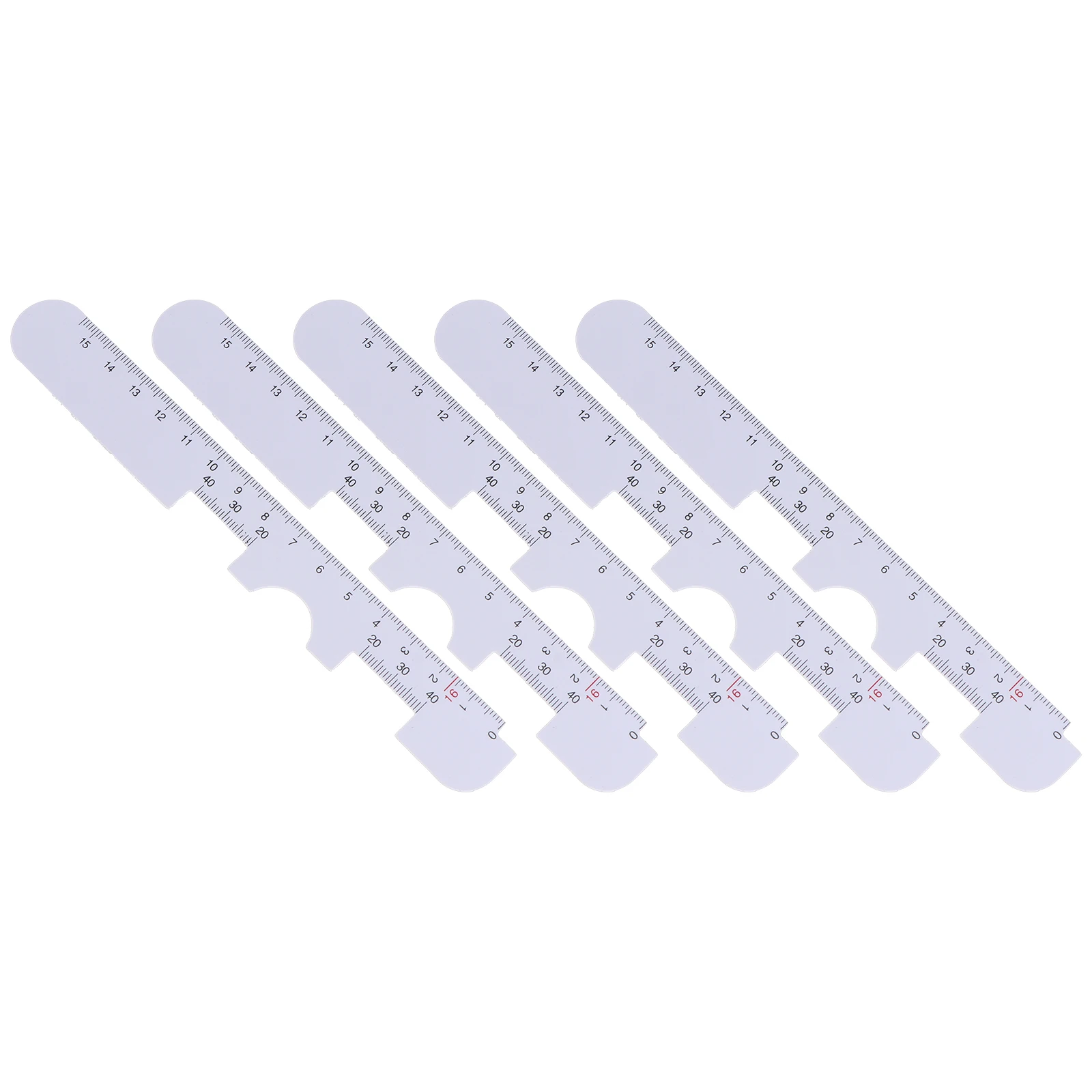 

5pcs Pupil Distance Ruler Lightweight Transparent PD Measuring Tool for Hospital Optical Edge Flexible Long Lasting Use