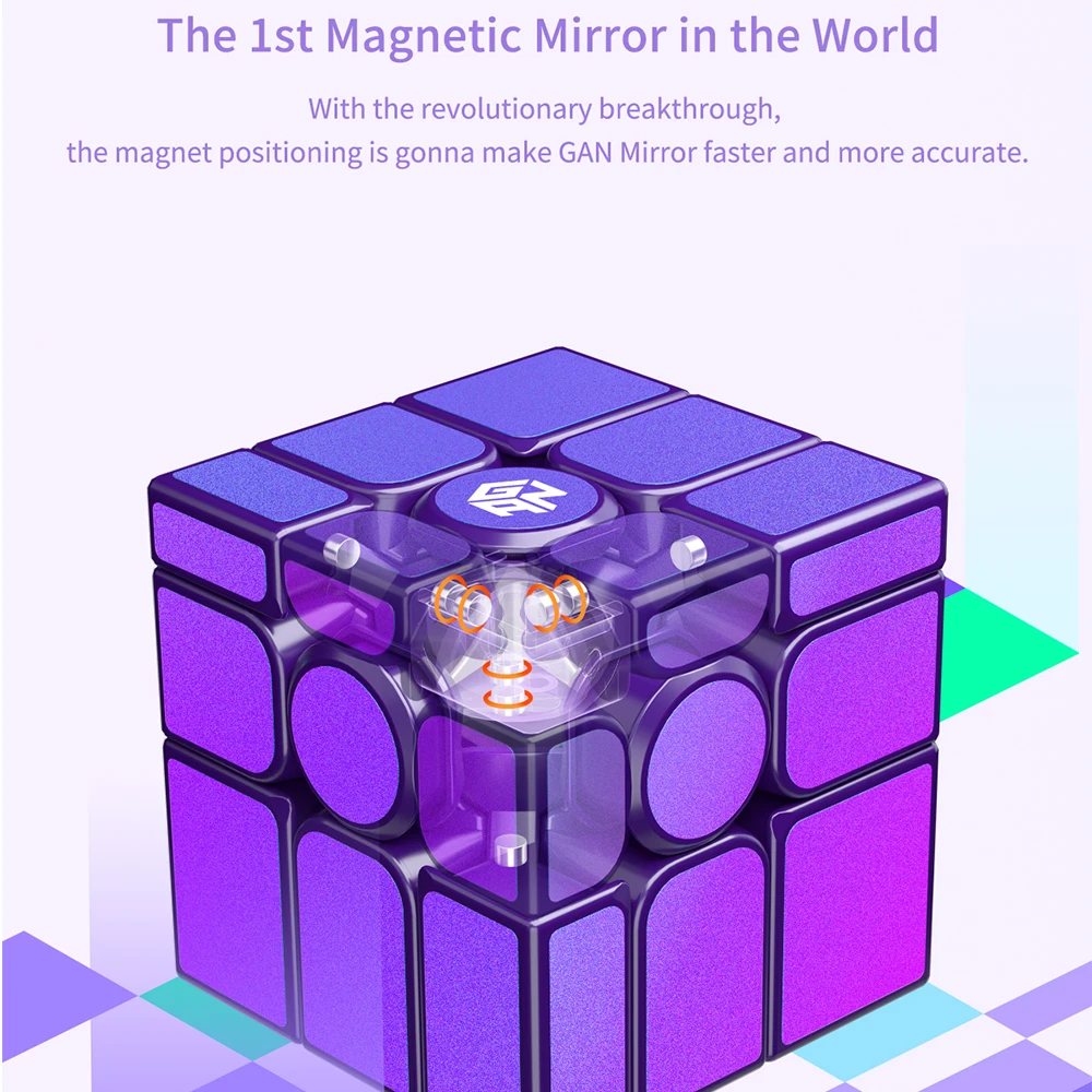 GAN Mirror M UV Coated Magnetic Magic Cube 3X3X3 3x3 Professional Speed Puzzle Fidget Children\'s Toy Special Magnet Cubo Magico