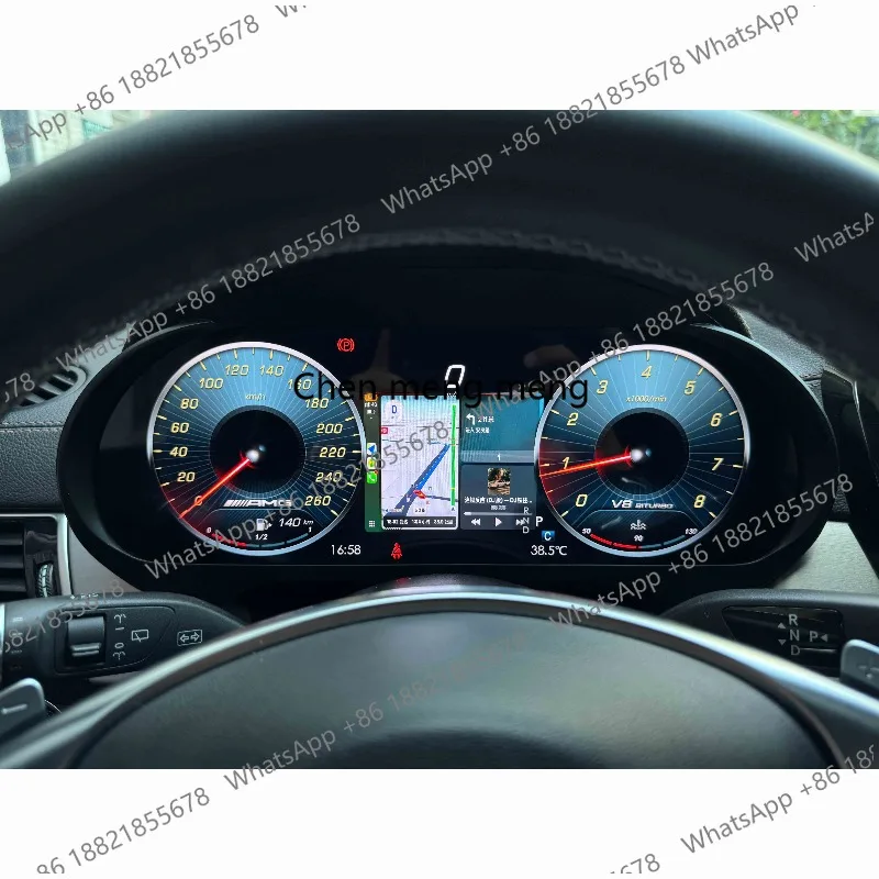 

New Design 12.3" Full Screen Digital Dashboard Auto Meter For GLE GLS Class W166 X166 2015-2019 NTG5.0