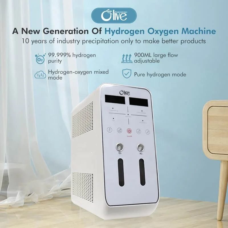 Olive Hydrogen Inhalation Machine Breathing 300ml 600ml Gerador De Hidrogenio PEM Oxy-hydrogen Gas Generator Hydrogen Inhaler