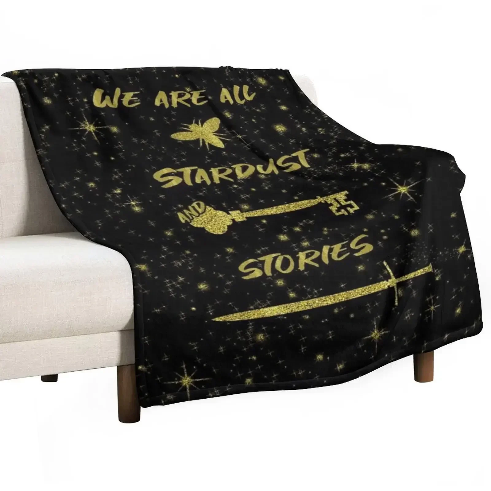 

We Are All Stardust And Stories - The Starless Sea Throw Blanket Retros wednesday Large Giant Sofa Blankets