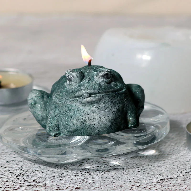 

3D Lucky Toad Silicone Candle Mold DIY Handmade Plaster Epoxy Resin Aromath Soap Molds Chocolate Ice Cube Mould Home Decor