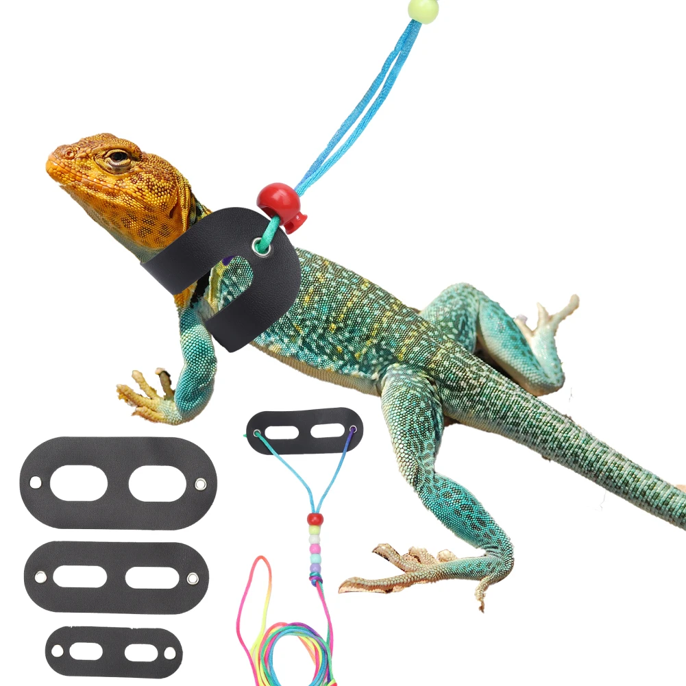 

1.4 Meters Small Animal Leash 3 Sizes Adjustable Reptile Harness Pet Product For Lizards Chameleons Geckos Hamsters