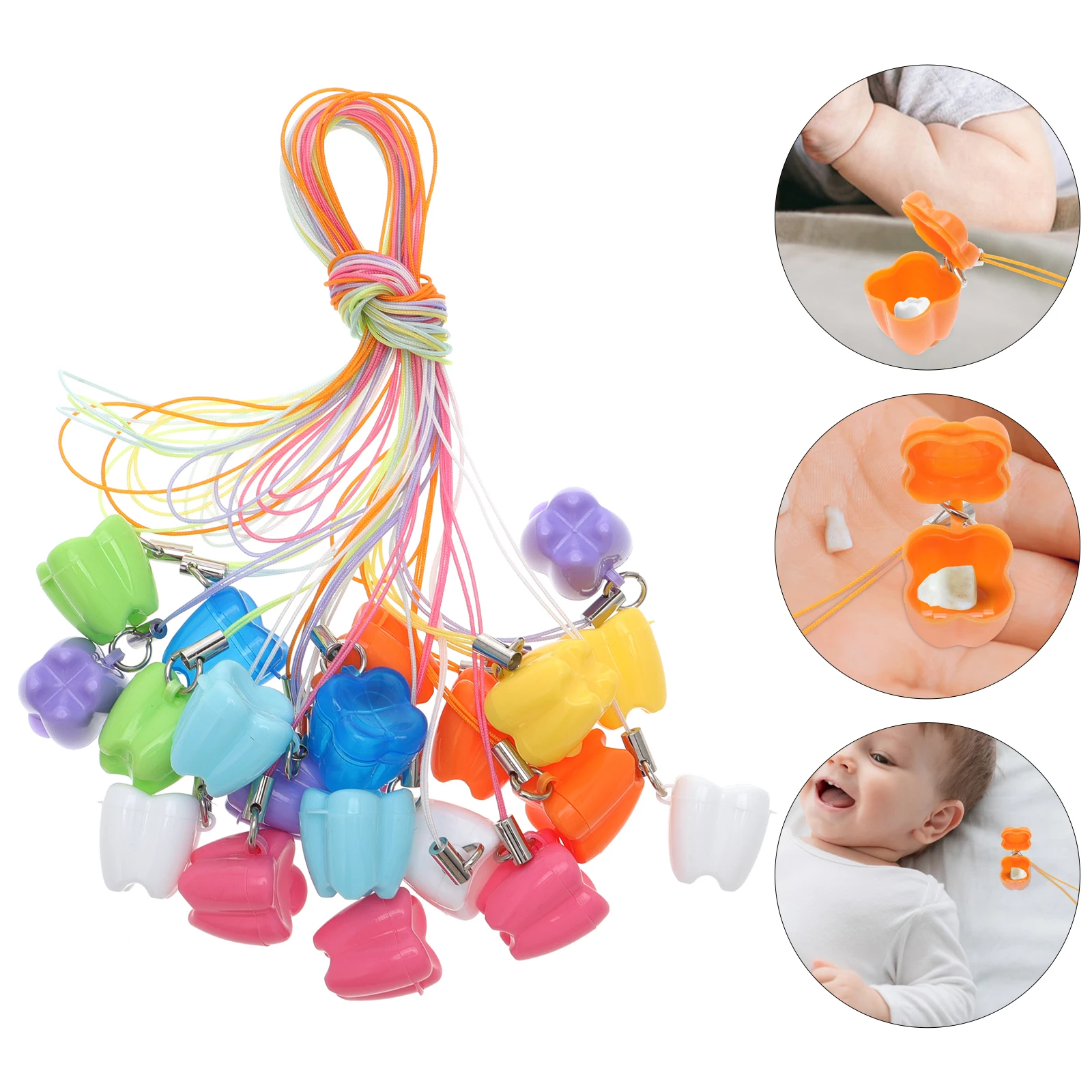 

20pcs Teeth Storage Box Tooth Cases Holder Deciduous Holders Lost Container for Environmental Protection