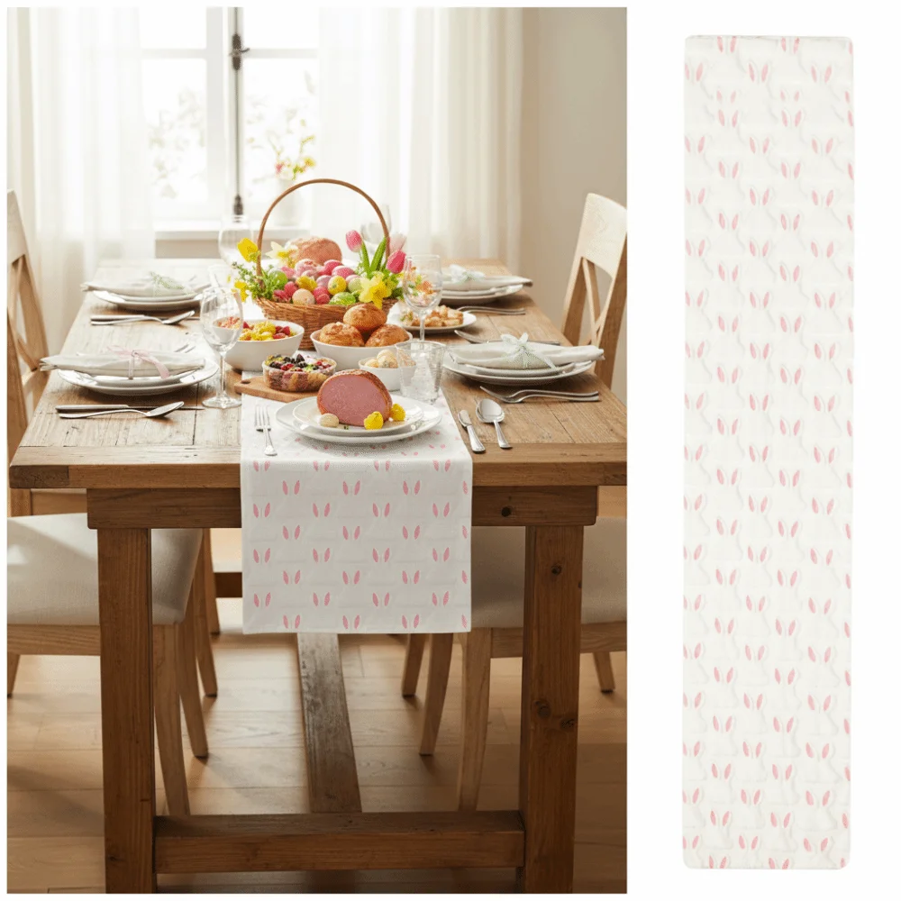 

Cartoon Plush Easter Table Runner Fashion Thickened Nordic Table Flag Soft Long Table Runner Mall Decoration