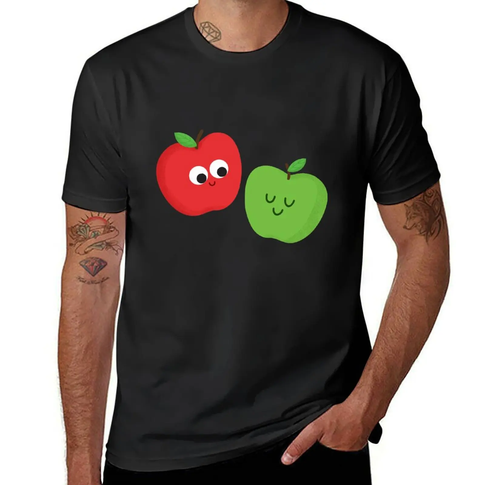 Happy Apples T-Shirt Aesthetic clothing tees summer tops quick drying mens funny t shirts