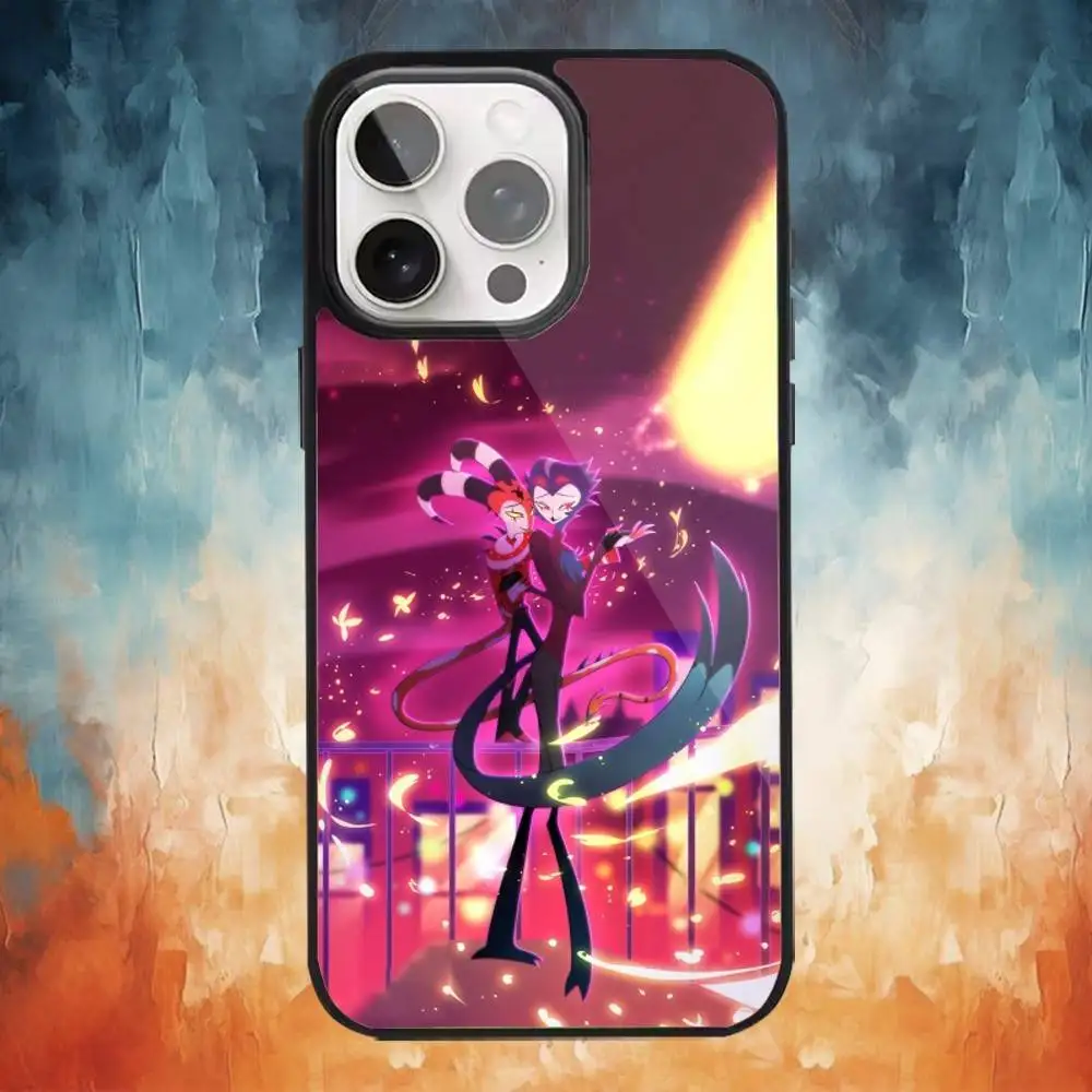 حافظة هاتف H-Helluva Boss Anime لهاتف iPhone17,16,15,14,13,12,11 Plus، Pro Max Magnetic للشحن اللاسلكي Magsafe