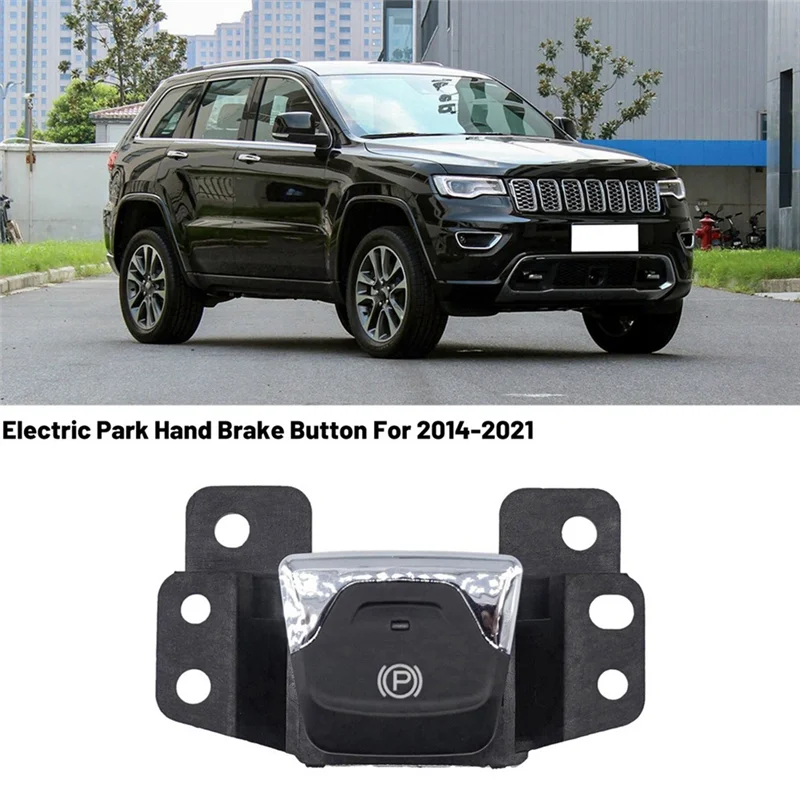 AC54-68141759AB وقوف السيارات فرملة اليد مفتاح بـزر دفع فرملة اليد الإلكترونية التبديل السيارات لقطع غيار جيب شيروكي 2014-2021 #4