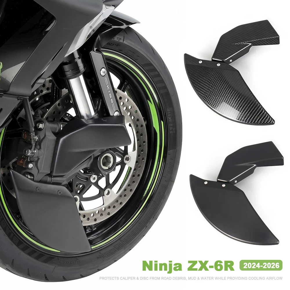 

Brake Caliper Cooling Air Ducts Kit For Kawasaki Ninja ZX6R ZX-6R 636 2024-2026 Motorcycle Disc Brake Cooler Vent Cover Track