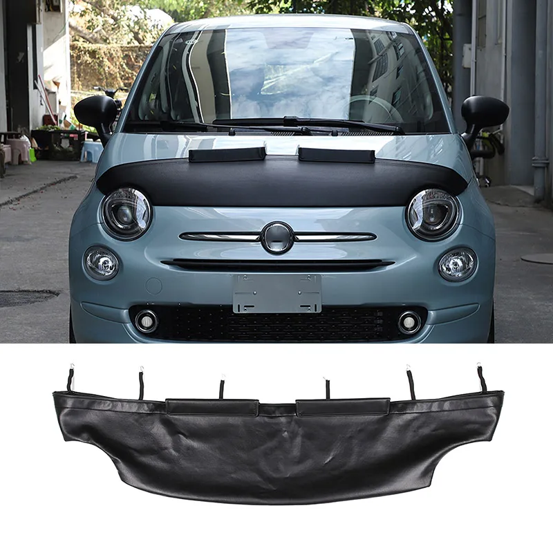 For FIAT 500 2007-2024 Car Hood Cover Stone Deflector Hood Protection Shield Sand Block Exterior Accessories