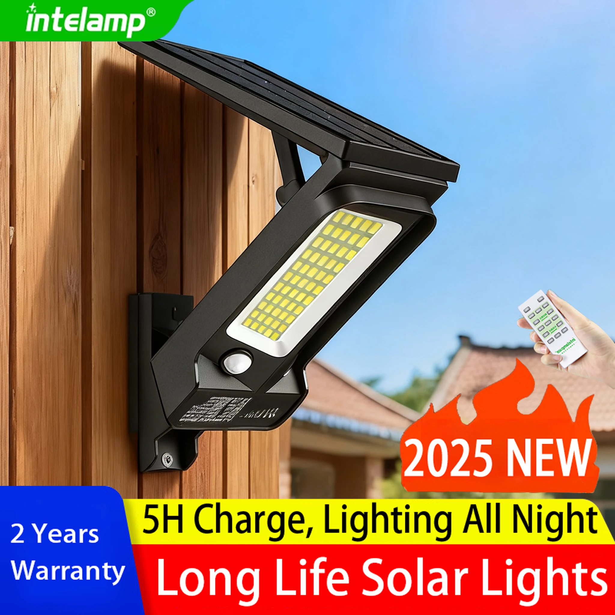 

Solar Lights Outdoor with 3 Modes Motion Sensor Super Bright Wall Lamp IP65 Waterproof Street Light for Garden Yard Path Garage
