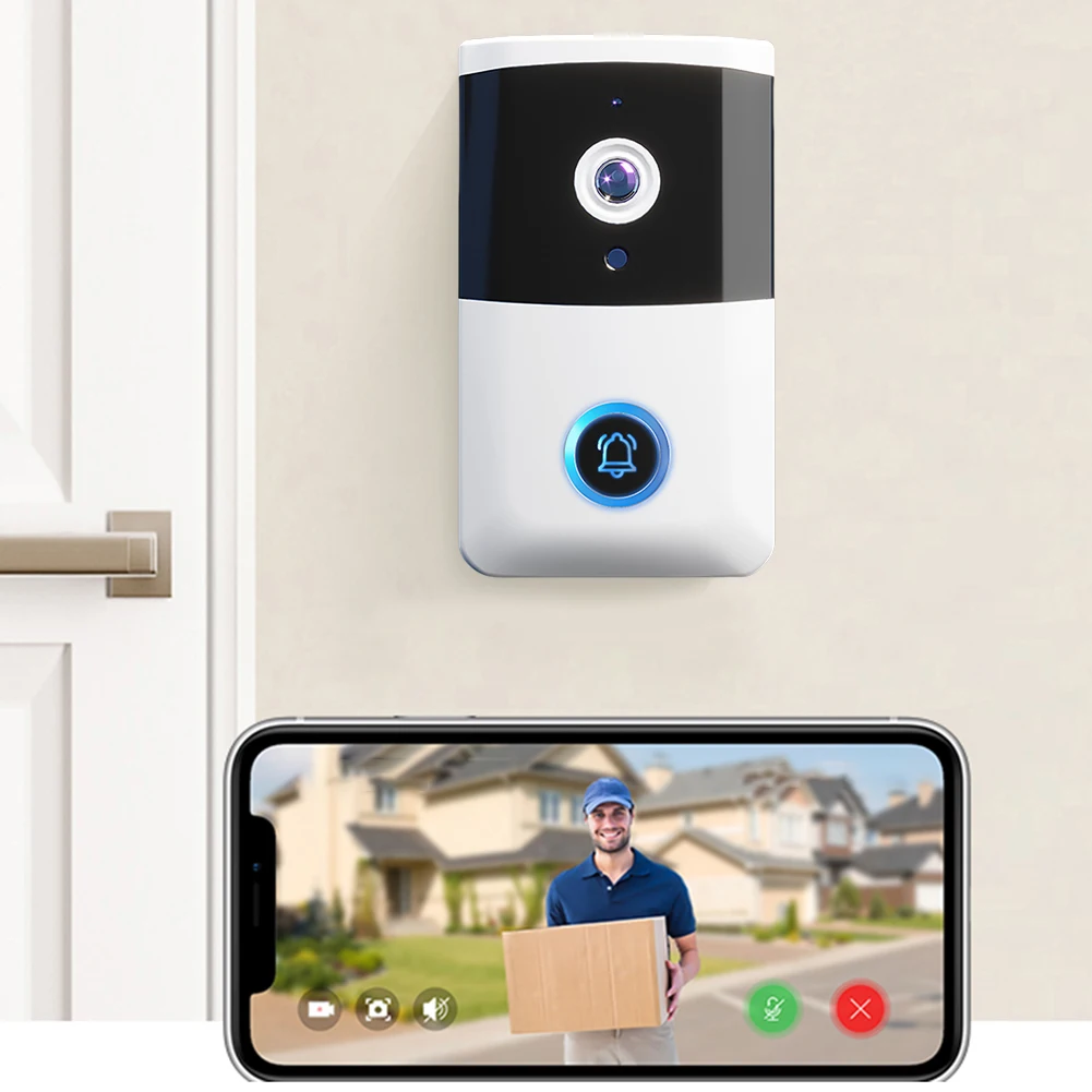 WiFi Wireless Video Türklingel IR Nachtsicht Smart Türklingel Zwei-wege Audio Visuelle Türklingel Home Security System Zubehör