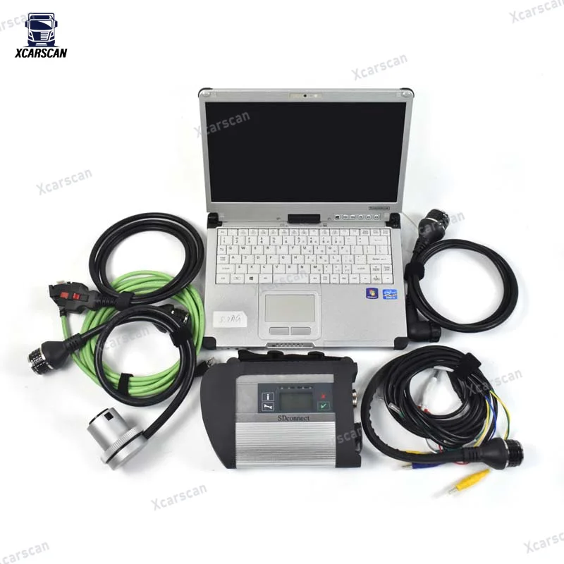 Super Mb star c4 With Laptop CF-C2 8GB Toughbook New 2024 Vediamo DTS Best sd connect c4 For Car diagnostics C4 Star Tool