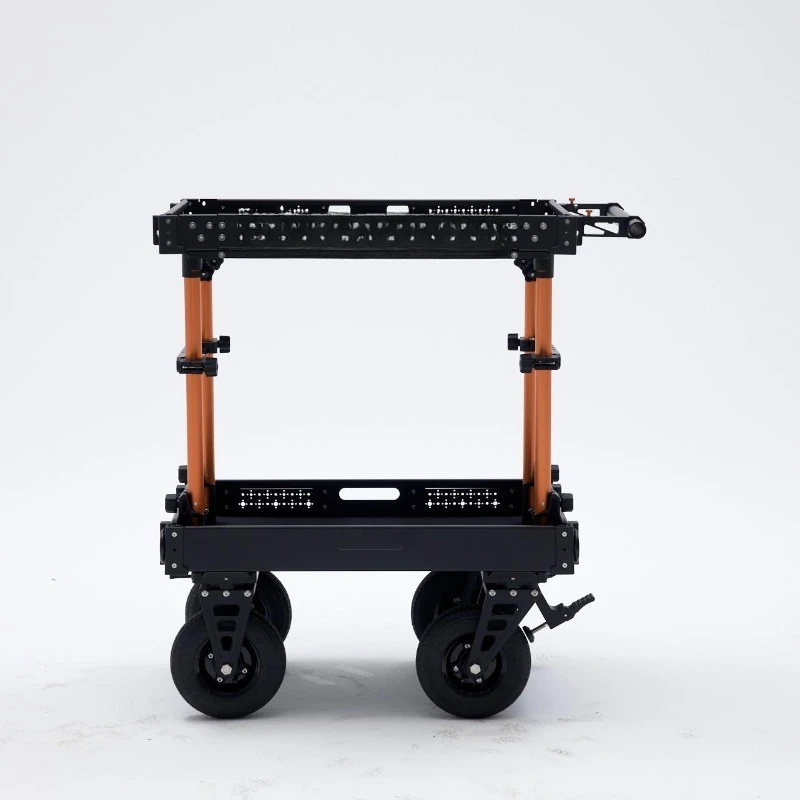 

Rock climbing professional lifting director car, large outdoor live broadcast vehicle, photographic equipment trolley