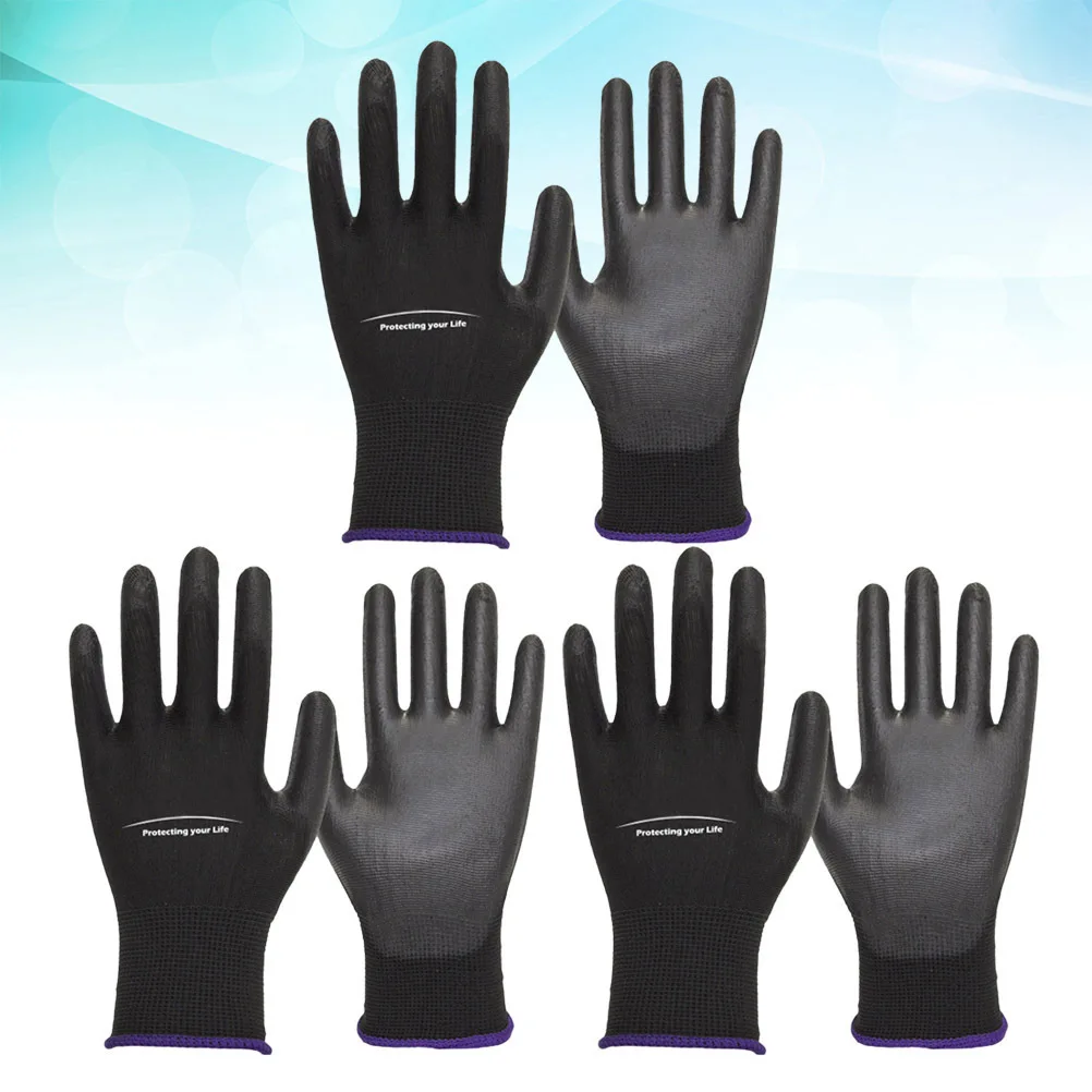 

3pcs 3 Pairs Work Gloves L Size Waterproof Wear-Resistant Protective Gloves For Diy Auto Repair Gardening Safety Industrial Use