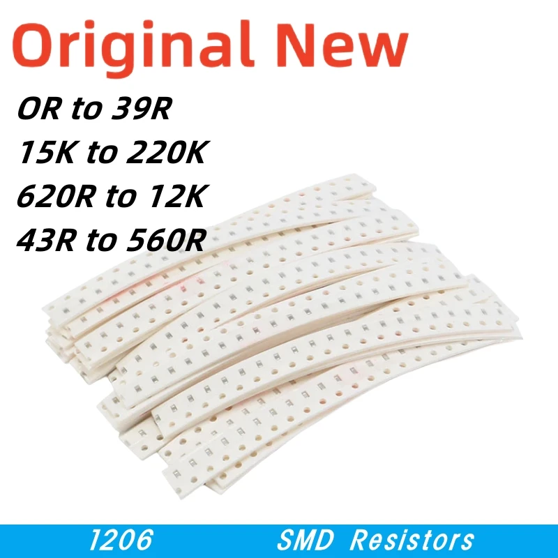 

500/420pcs 1206 SMD Resistors Kit Assorted 5% Sample Bag DIY Electronic Component 25 Values*20pcs