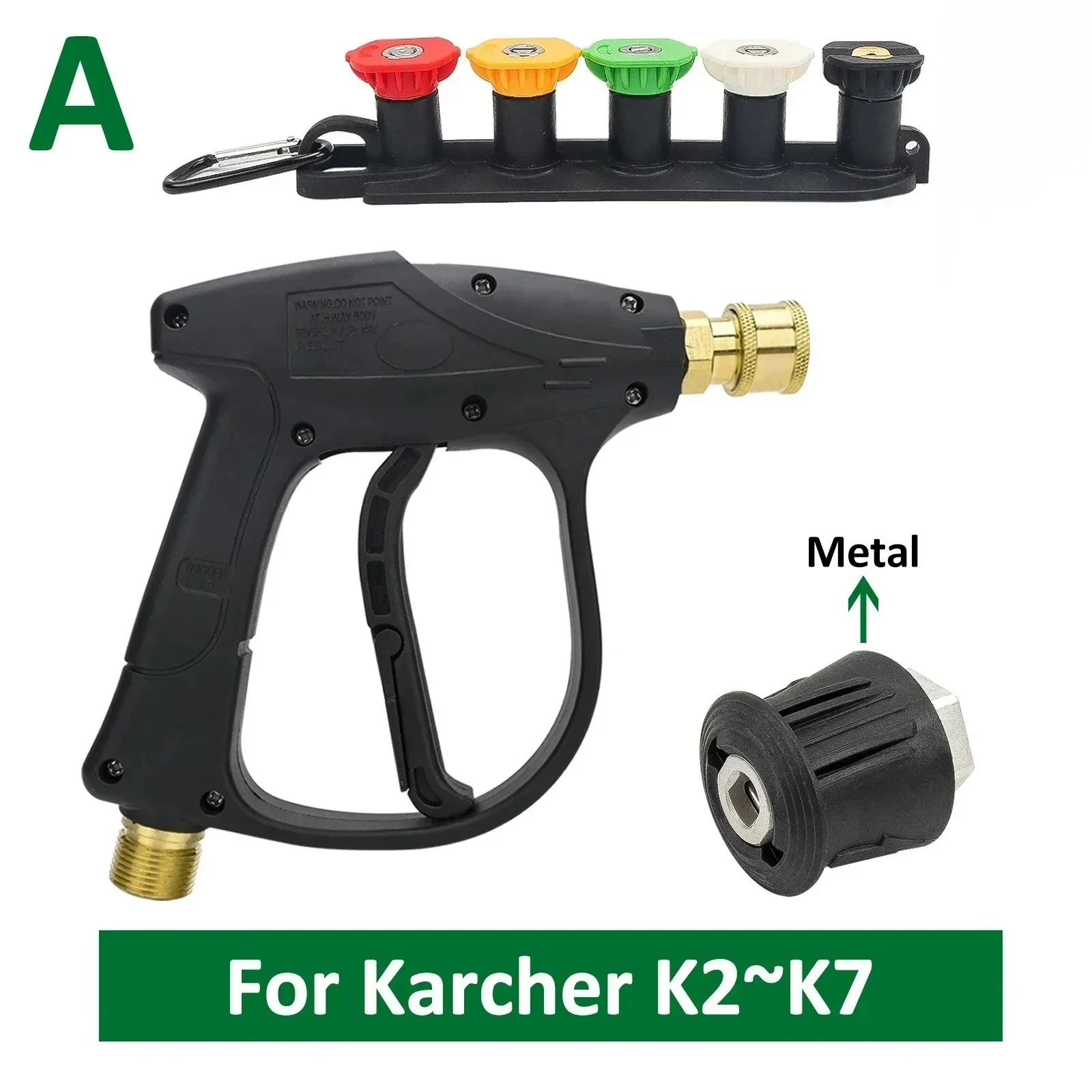 Karcher Compatible Snow Foam Lance Kit - Hogedrukwaterpistool + Quick Connector Multi Nozzles voor autowassen