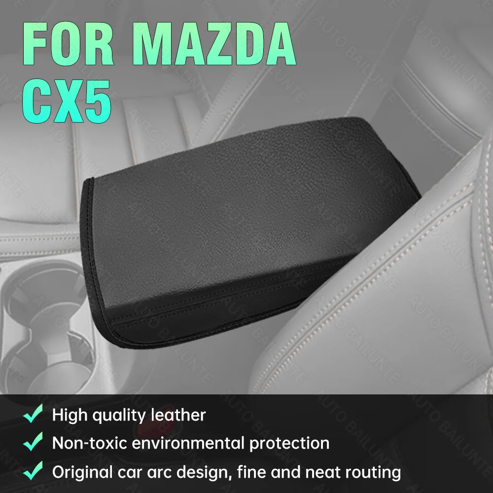 

Car Armrest Cover For Mazda CX5 2017-2020 2021 2022 2023 Car Center Console Armrest Cover Leather Armrest Cover Car Accessories
