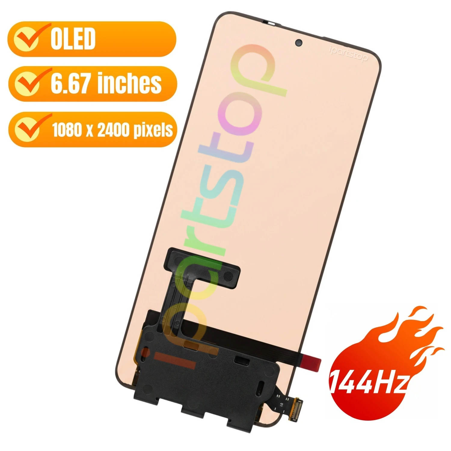iParts Replacement New Display for Xiaomi Black Shark 5 Pro 5G SHARK KTUS-H0 144Hz OLED Touch Screen Digitizer Assembly OEM
