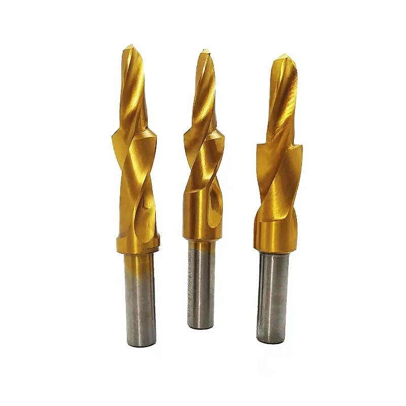 M3/M4/M5/M6/M8  90/180 Degree Straight Shank Step Drill Two-Stage Straight Shank Twist Drill Conutersunk Drill Sub-Step Drill