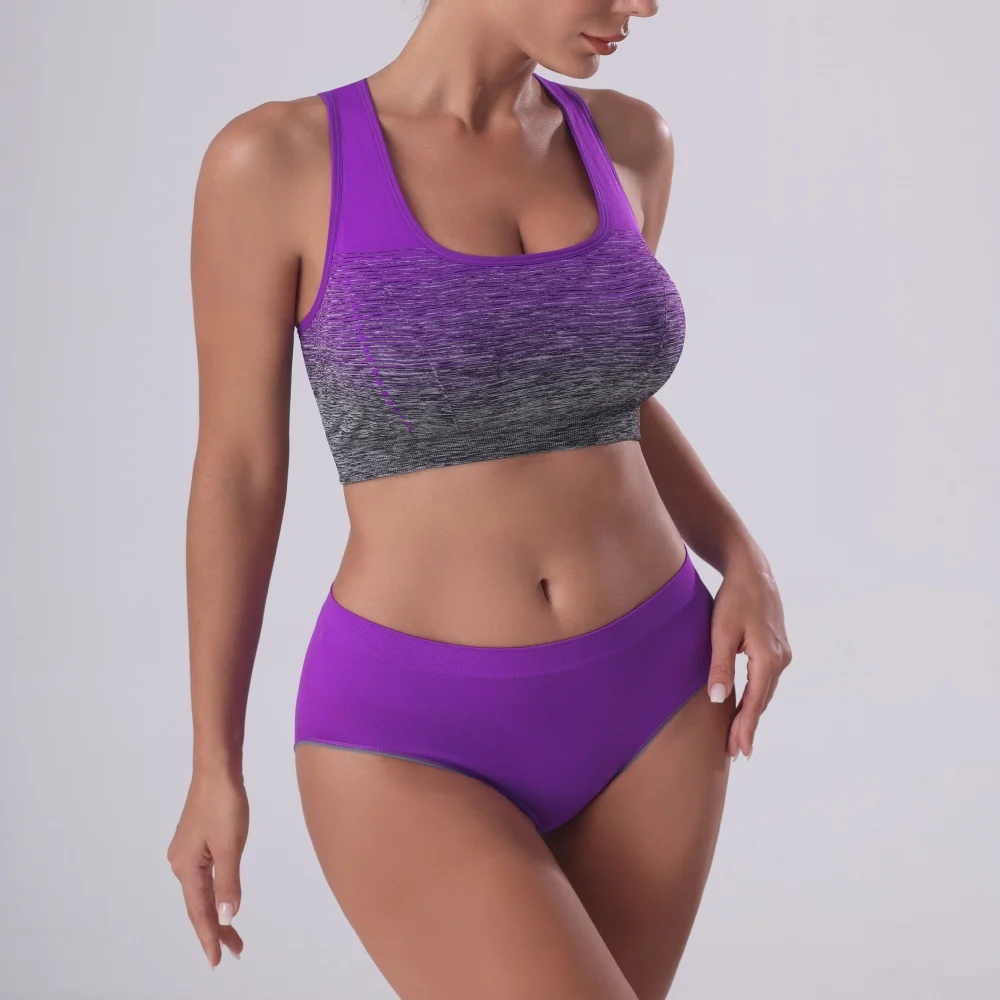 Dámská sportovní podprsenka na jógu s měkkým gradientem a střední oporou - náhled 5