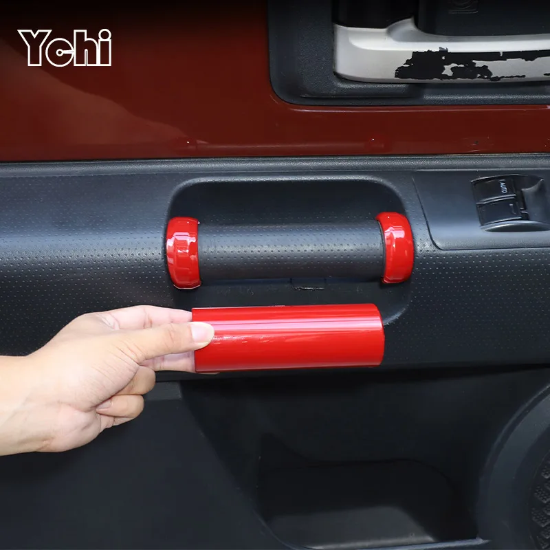 

ABS Carbon Fiber For Toyota FJ Cruiser 2007-2021 Car Door Inner Handle Protective Cover Decorative Stickers Car Accessories