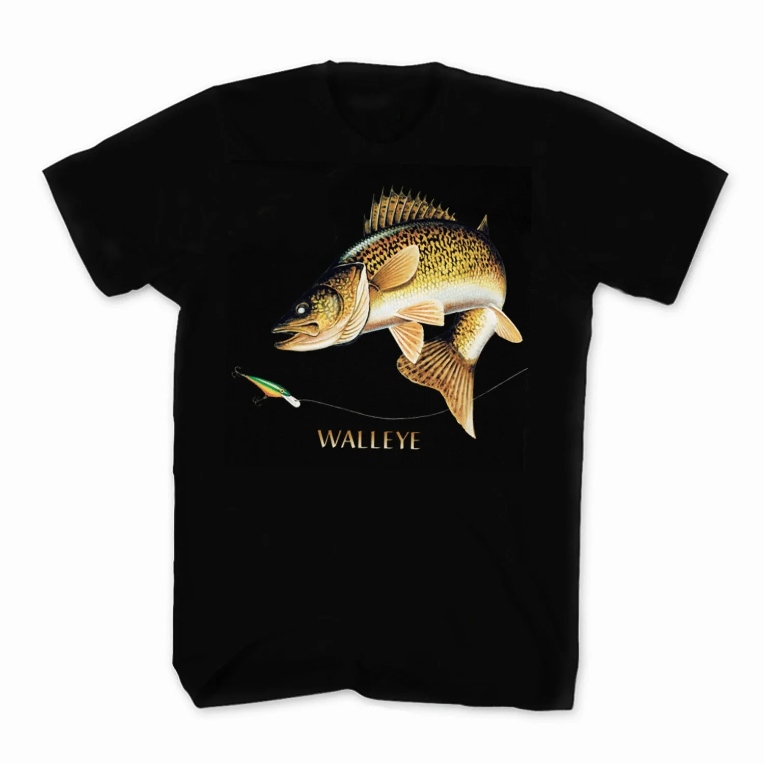 Novelty Walleye Fishing Fisherman Angler Gift T Shirt. New 100% Cotton Short Sleeve O-Neck Casual T-shirts Loose Top Size S-3XL