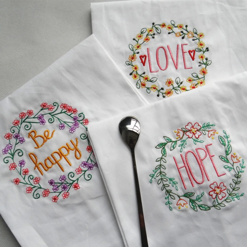 Lint-free Super-absorbent Good embroidering wine napkin High-end household cloth napkin 45 * 70cm