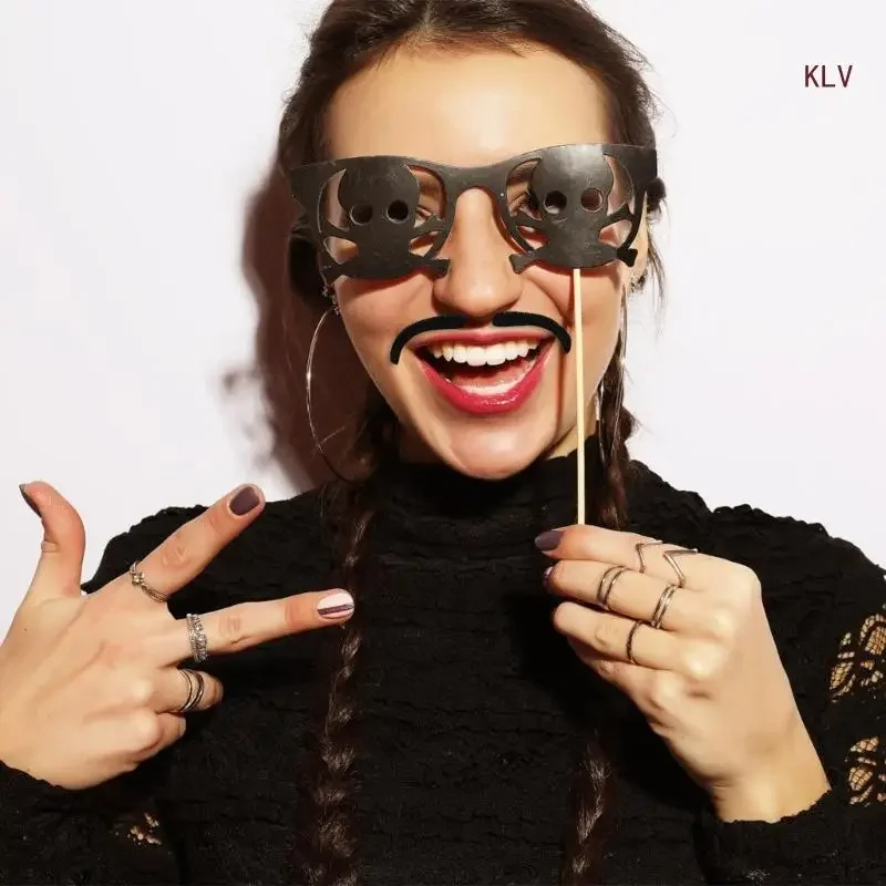 fausses moustaches barbes auto-adhésives, accessoires Costume Cosplay d'halloween pour femmes hommes, 1