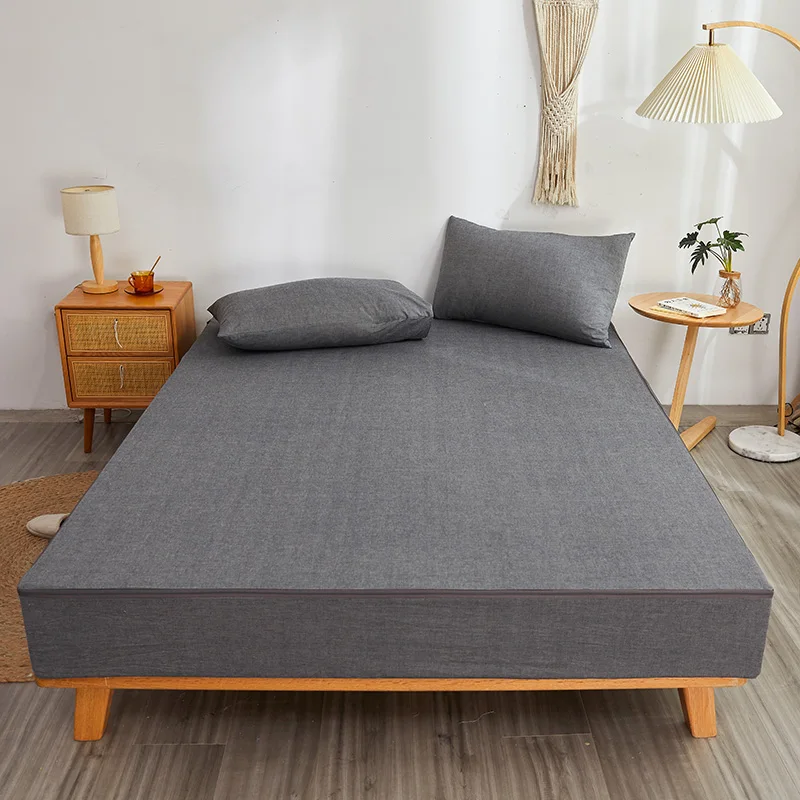 100% Cotton Zippered Mattress Protector Breathable Mattress Cover & Mattress Encasement, 6-Sides Fully Enclosed Fitted Sheet