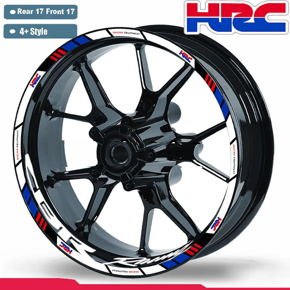 For HONDA HRC Wheels Stickers Motorcycle CBR Racing CBR1000rr 650R 650F 500R 400R 300R 250R 150R 125R 1000xx 1000rr 600rr 250rr