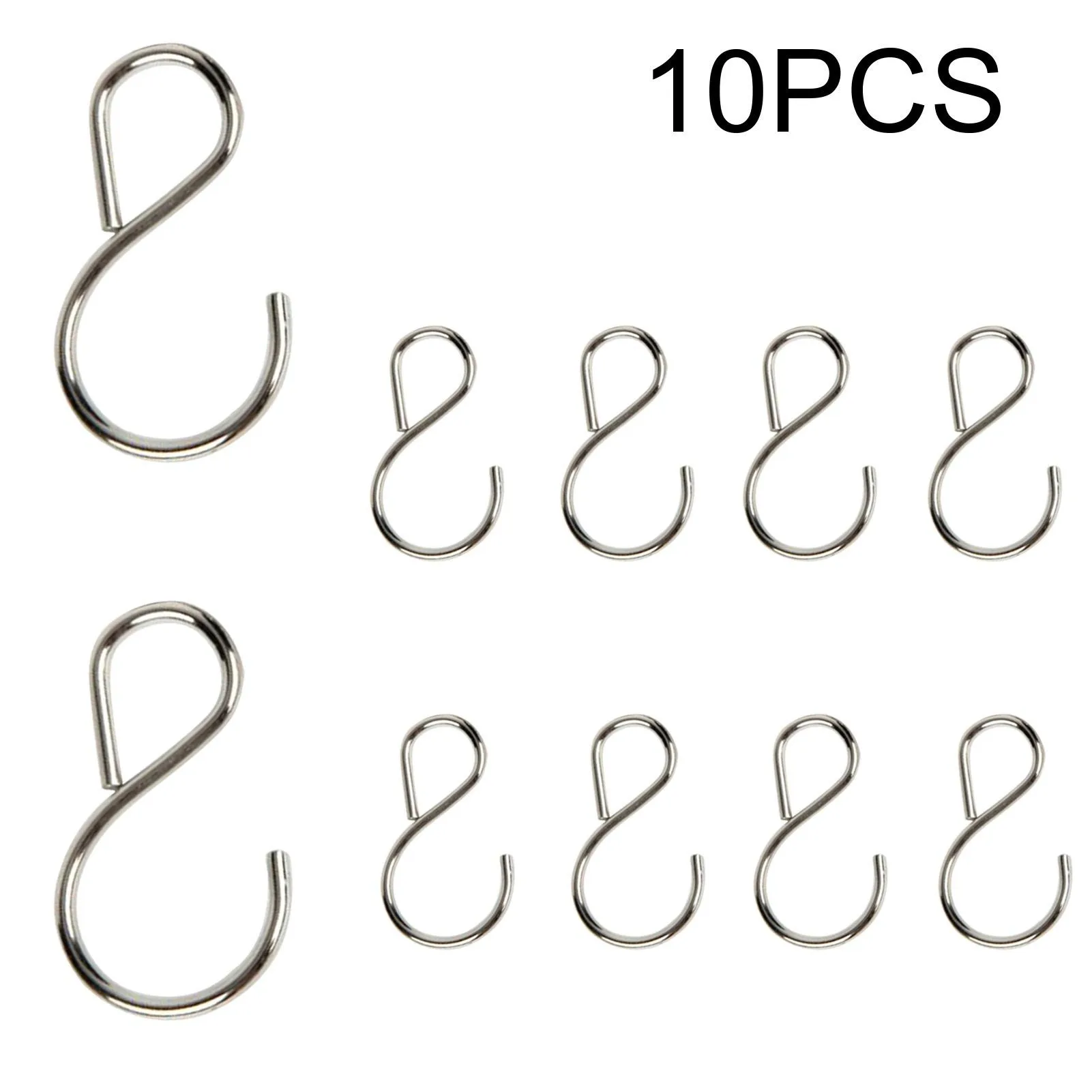 Mini Hanging Hooks Iron Hooks Hanger 38x19mm Mini S Hooks Pack of 10 for Hanging Pot,Plants,Jewelry，curtain