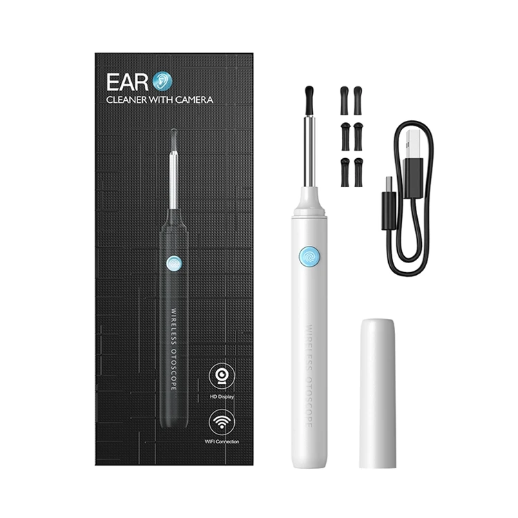 Smart Earwax Cleaning Tool Baby Care Ear Spoon with LED Light Ear Otoscope Camera Earpick Wireless Visual Ear Wax Remover